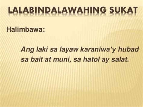 lalabing animin na tula